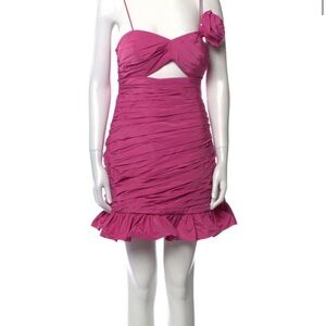 Loveshackfancy Pink Ruched Dress size M. New with tags .